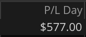 Day 14 P&L screenshot