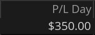 Day 16 P&L screenshot