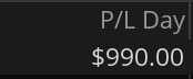 Day 40 P&L screenshot