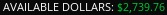 Schwab Day 11 available dollars screenshot showing $2,739.76