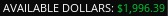 Schwab Day 12 available dollars screenshot showing $1,996.39