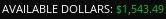 Schwab Day 13 available dollars screenshot showing $1,543.49