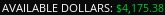 Schwab Day 9 available dollars screenshot showing $4,175.38
